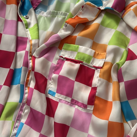 Colorful Checkered Pajama Set - Picture 6 of 6